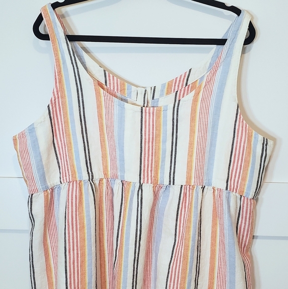 Terra & Sky Size 3 X Linen Blend Top Sleeveless Multicolored  Button Down - Picture 7 of 12